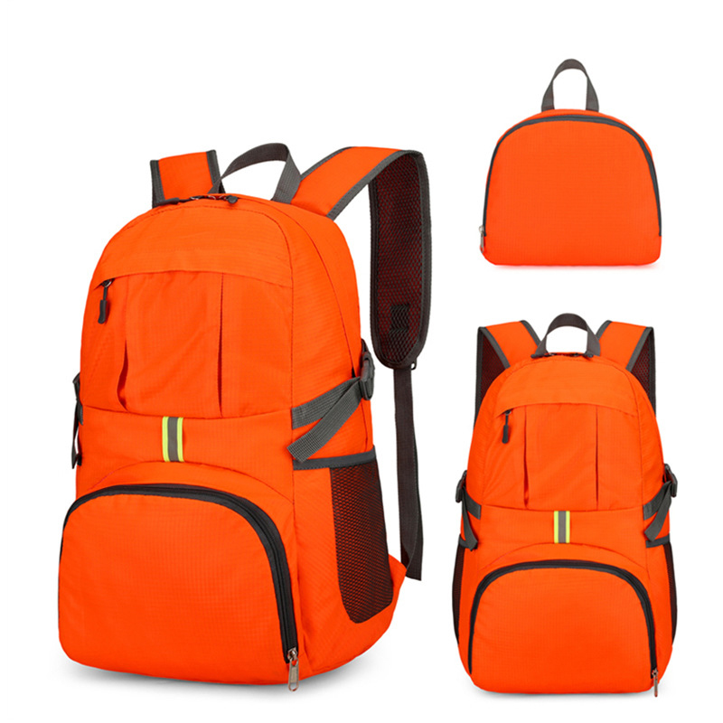 Ultra Lightweight Foldable Backpack w/Reflective Strip