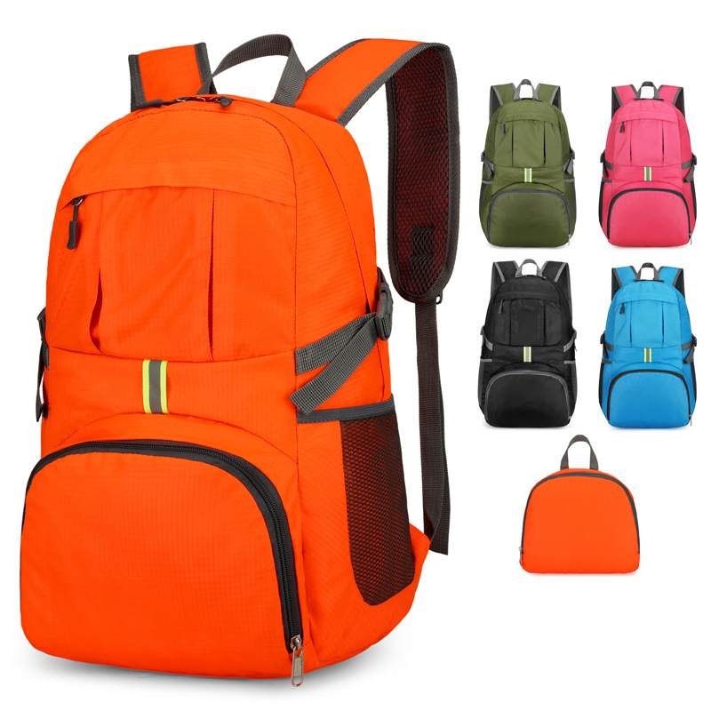 Ultra Lightweight Foldable Backpack w/Reflective Strip
