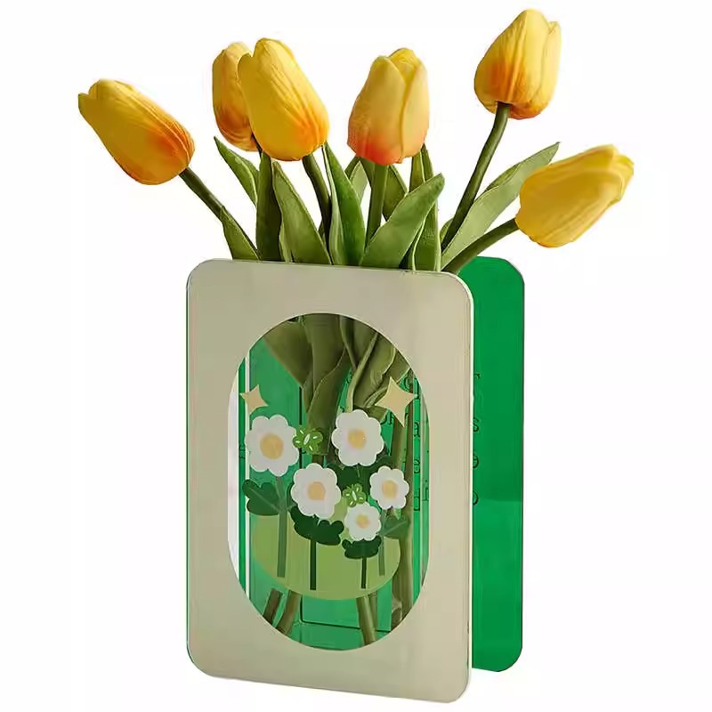 Acrylic Book-Shaped Vase
