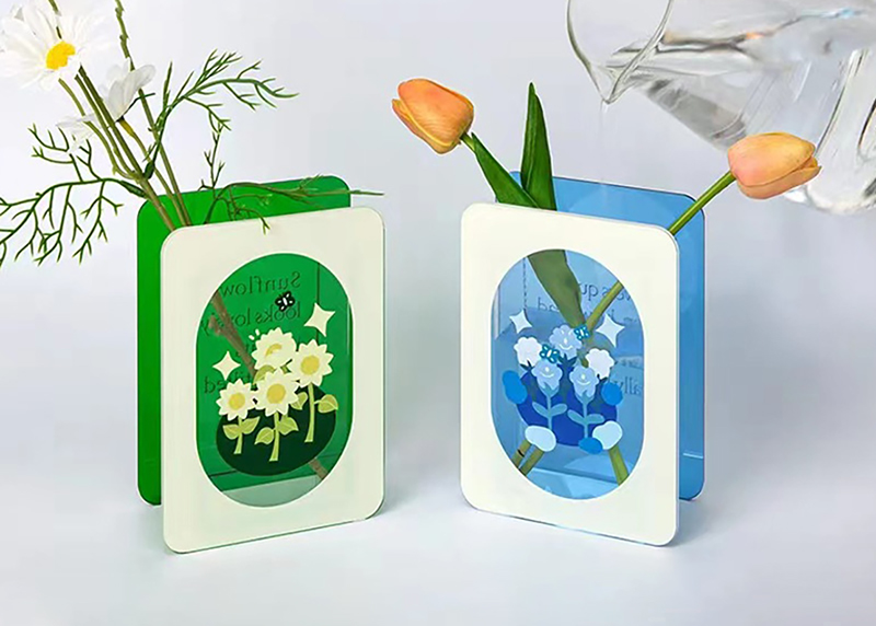 Acrylic Book-Shaped Vase