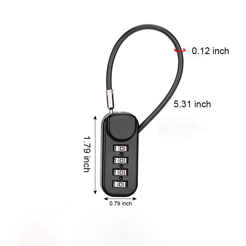 Steel Cable Combination Padlock
