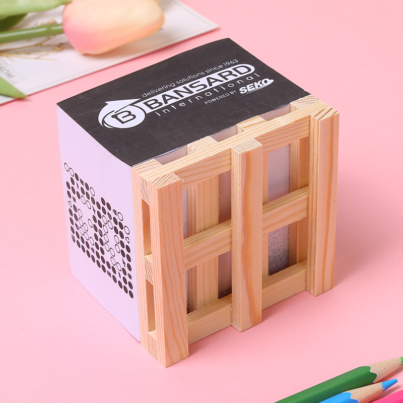 Wooden Base Memo Pad