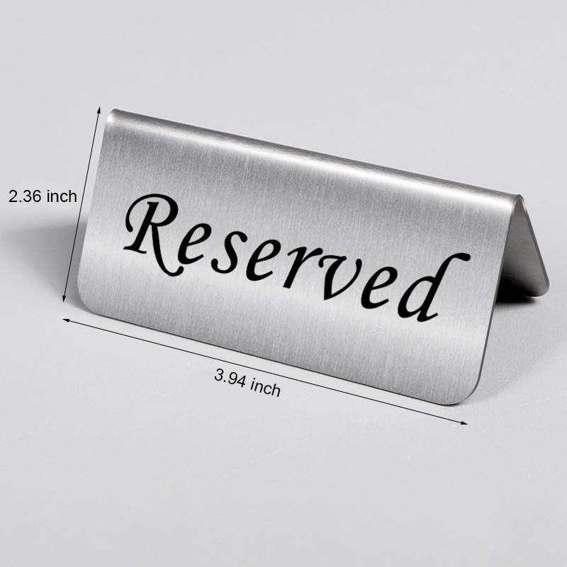 Stainless Steel Table Tent Sign