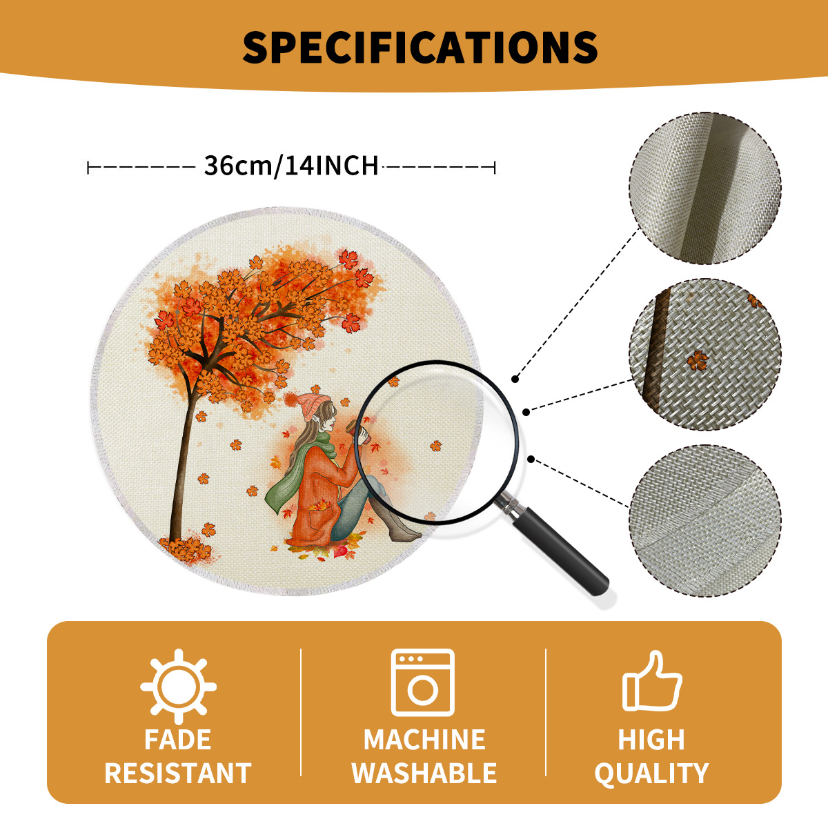 Round Linen Placemat