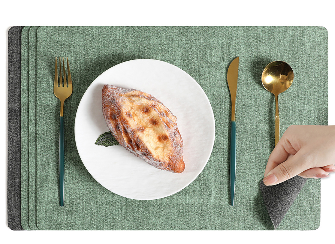 Fabric Texture Rectangle Leather Placemat
