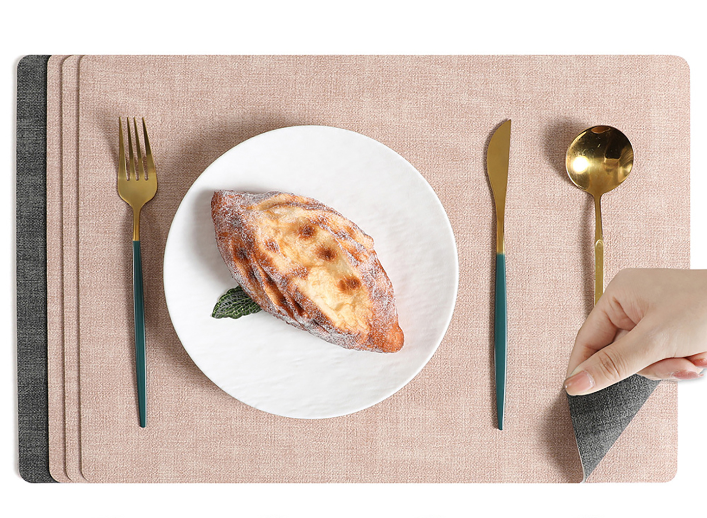 Fabric Texture Rectangle Leather Placemat