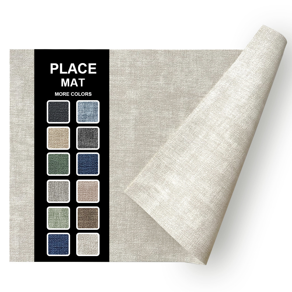 Fabric Texture Rectangle Leather Placemat