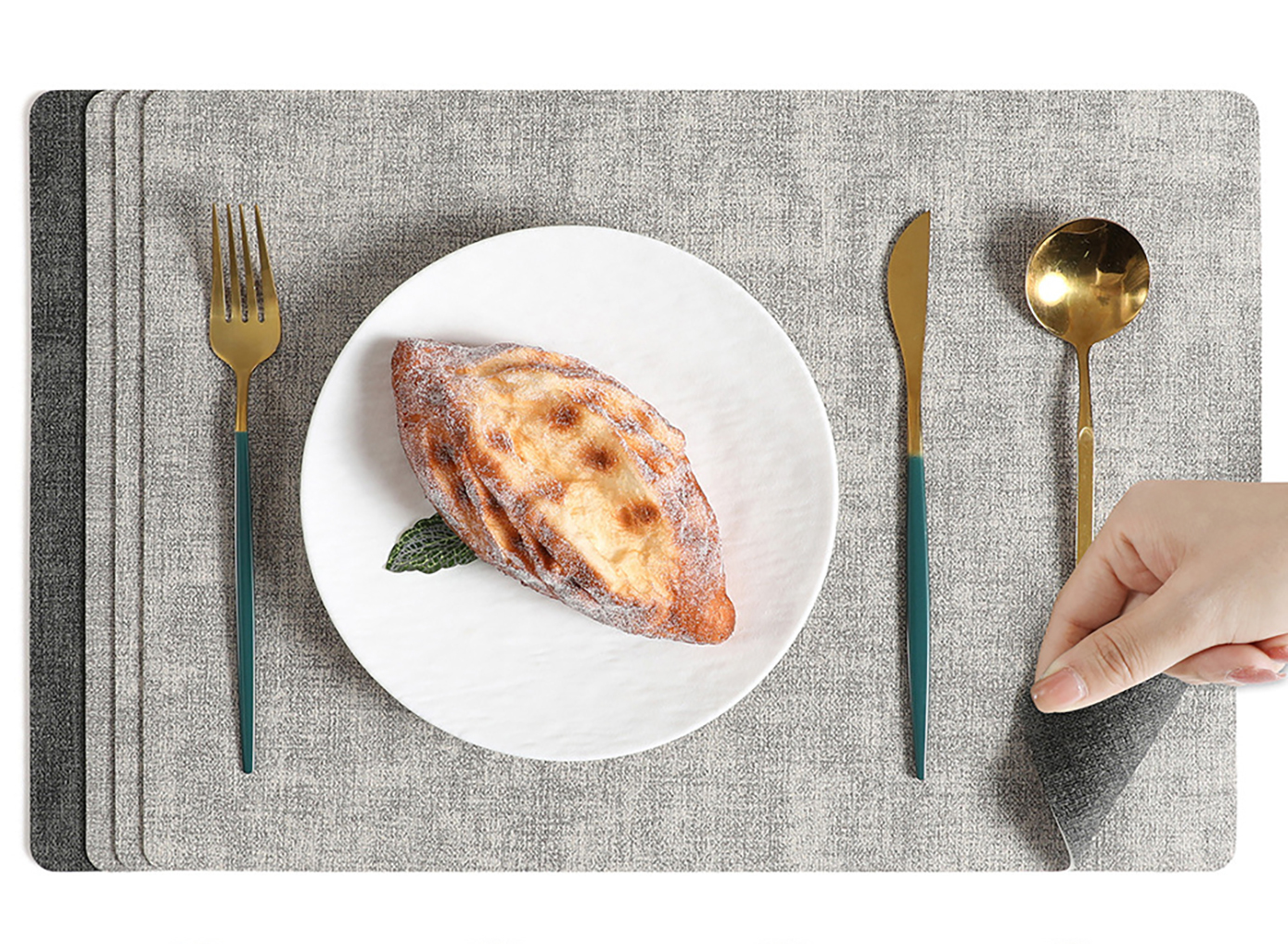 Fabric Texture Rectangle Leather Placemat