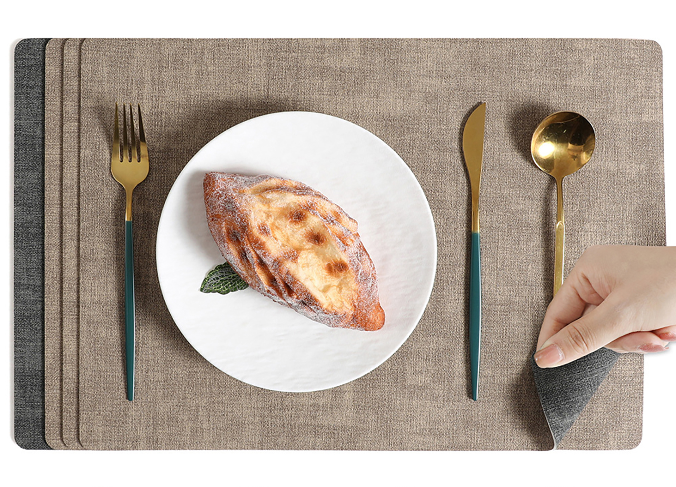 Fabric Texture Rectangle Leather Placemat