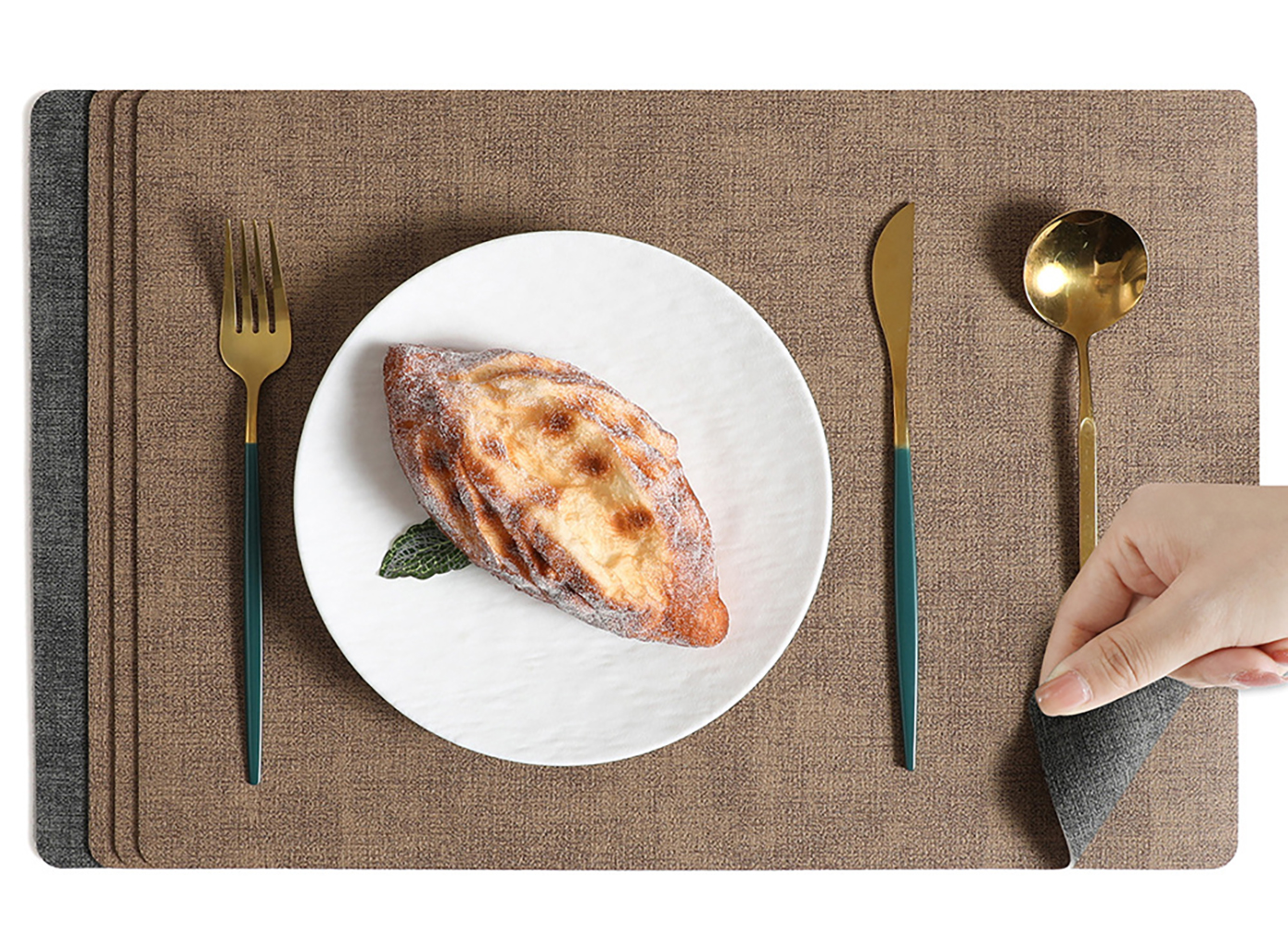 Fabric Texture Rectangle Leather Placemat