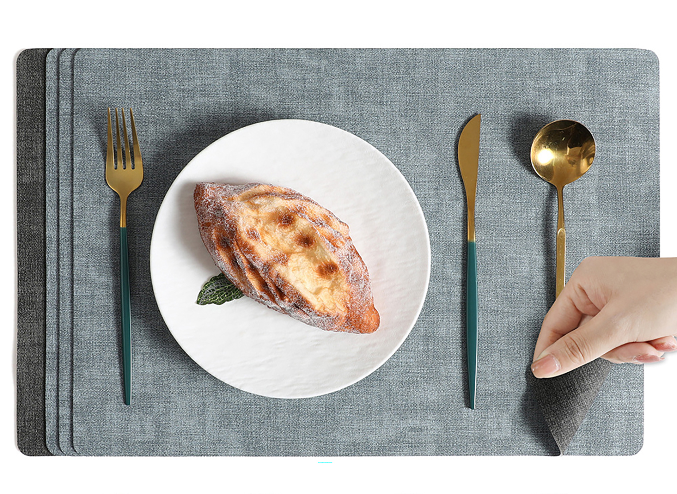 Fabric Texture Rectangle Leather Placemat