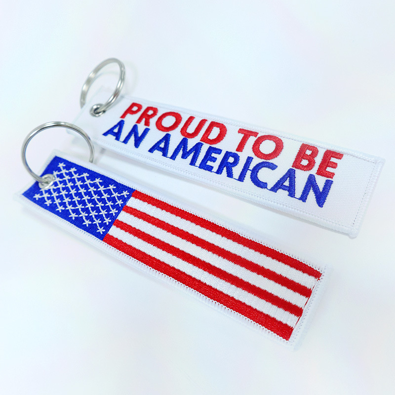 Double-Sided Embroidered Keychain