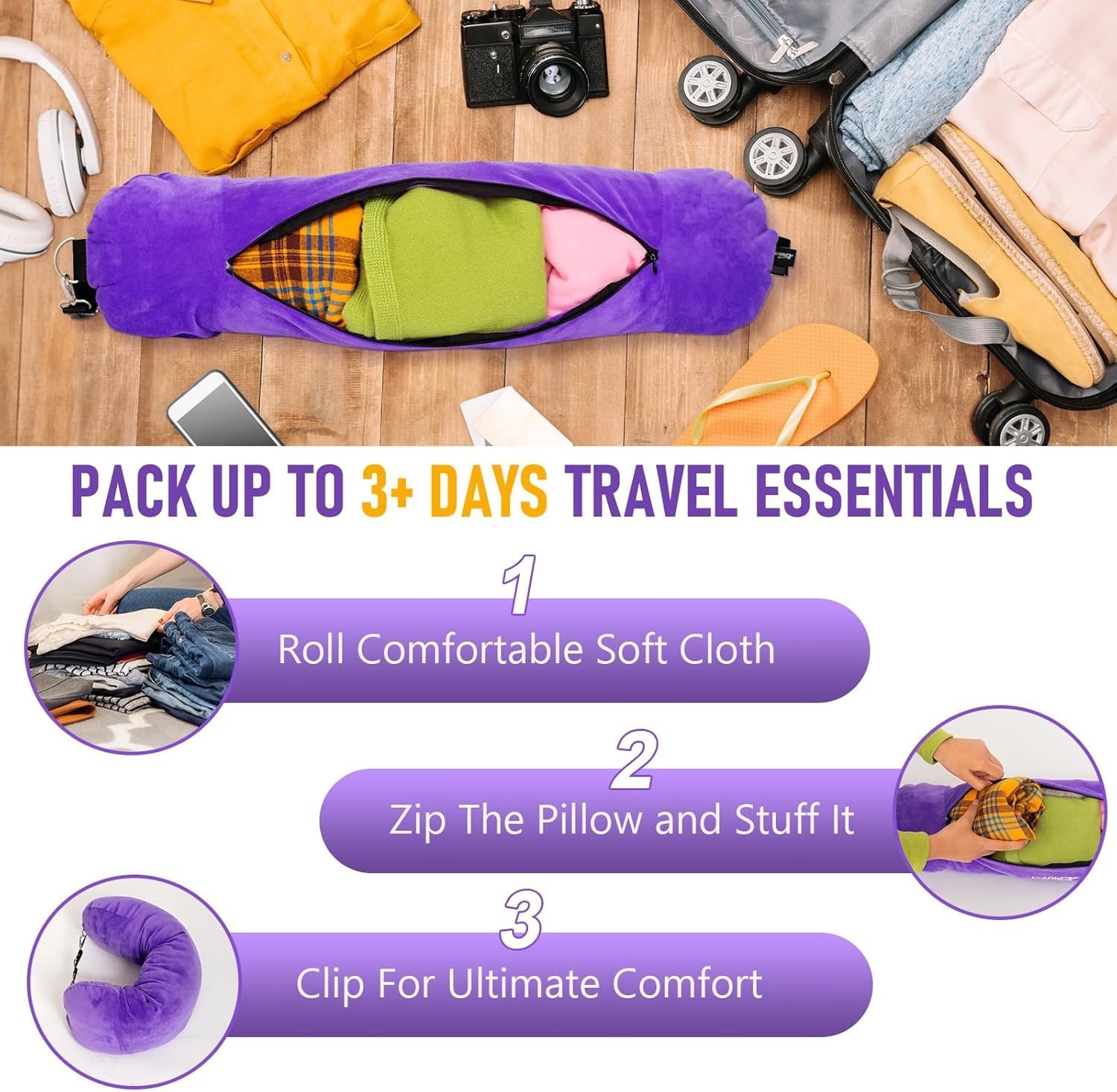 2-in-1 U-Shaped Neck Pillow