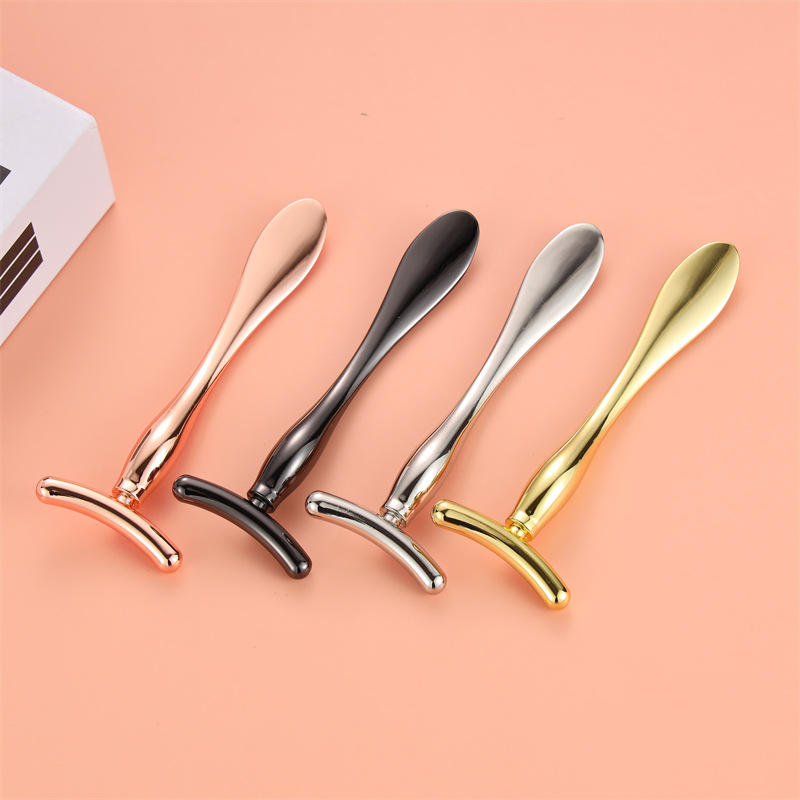 T-Shaped Metal Facial Massage Stick