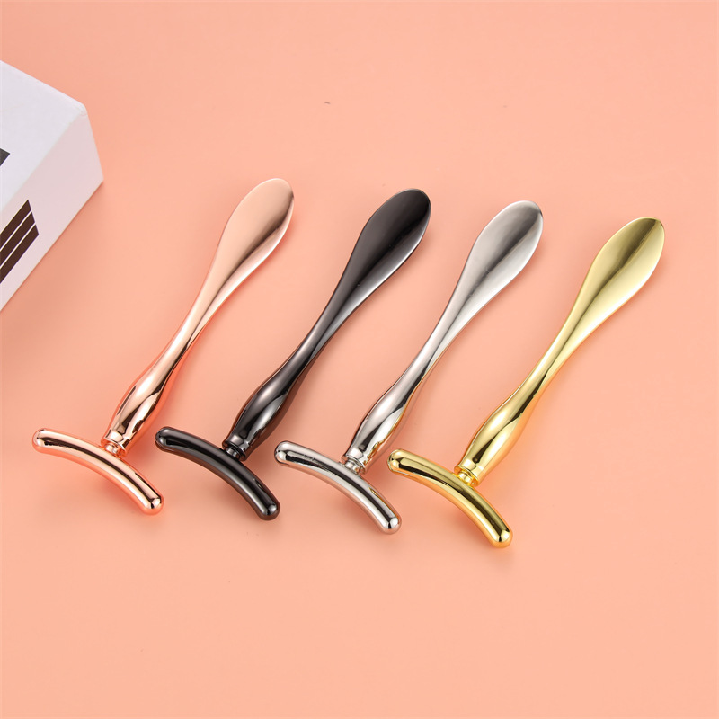 T-Shaped Metal Facial Massage Stick