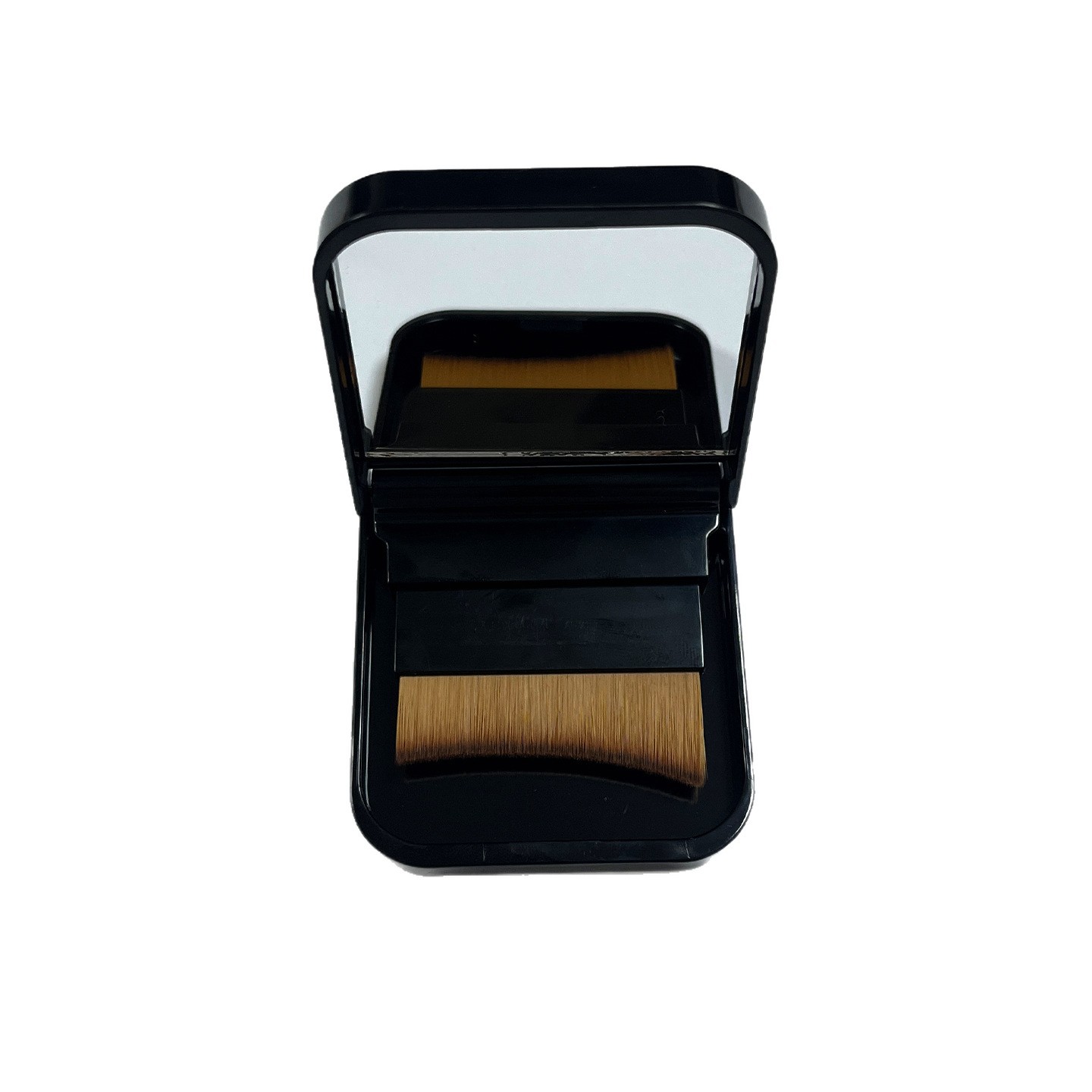 Portable Mirror Storage Case with Foundation Brushes