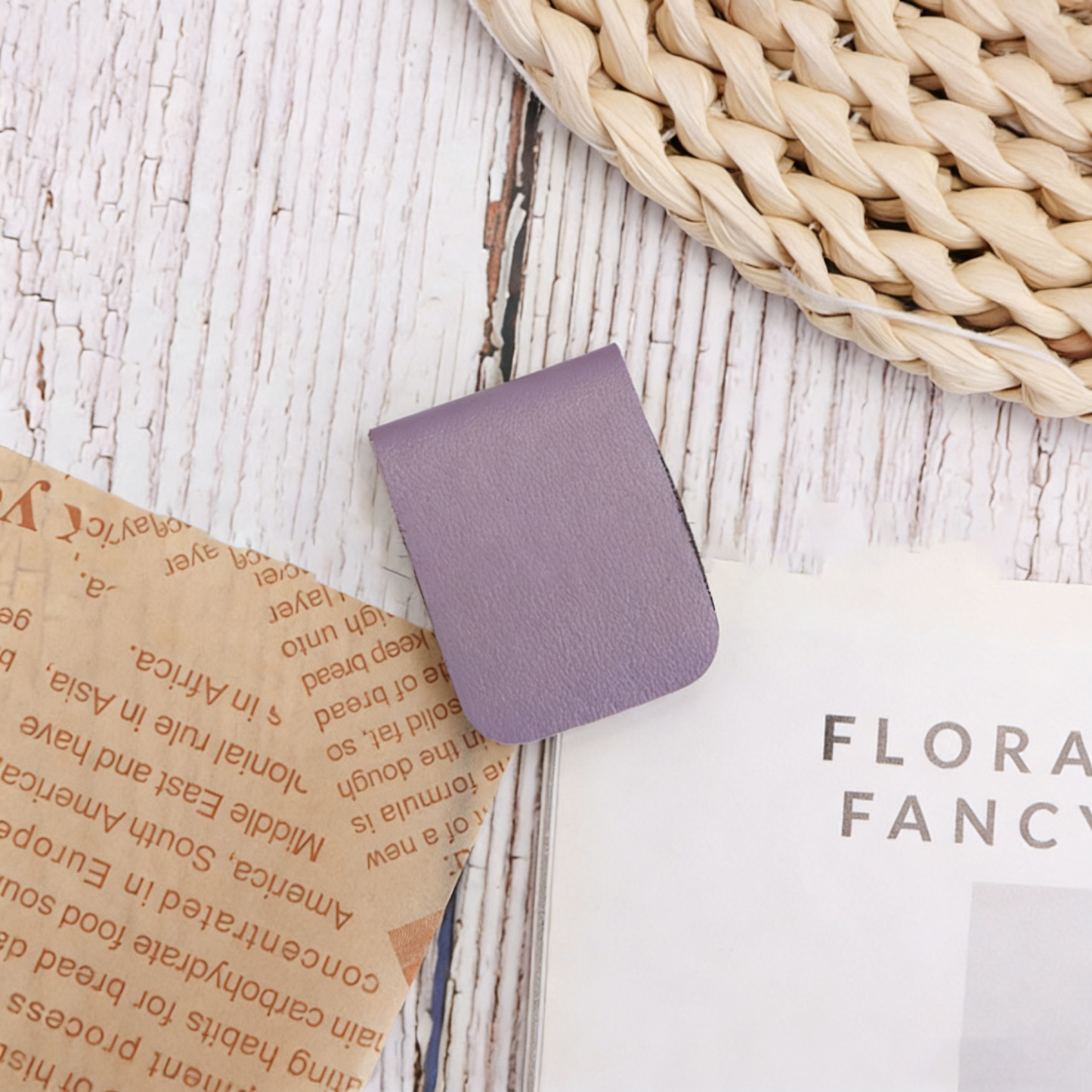 Magnetic PU Leather Bookmark