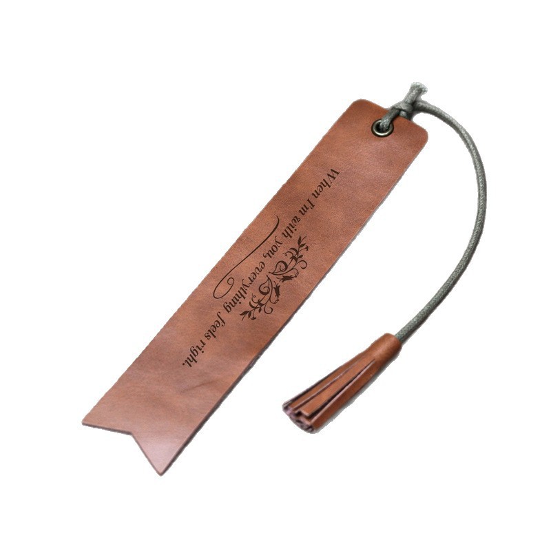 PU Leather Tassel Bookmark