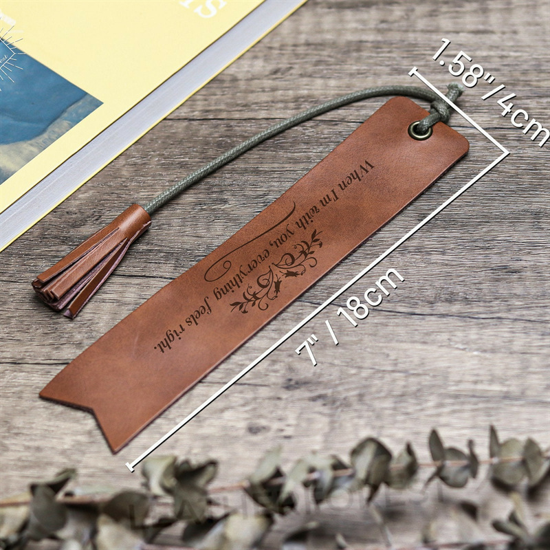 PU Leather Tassel Bookmark