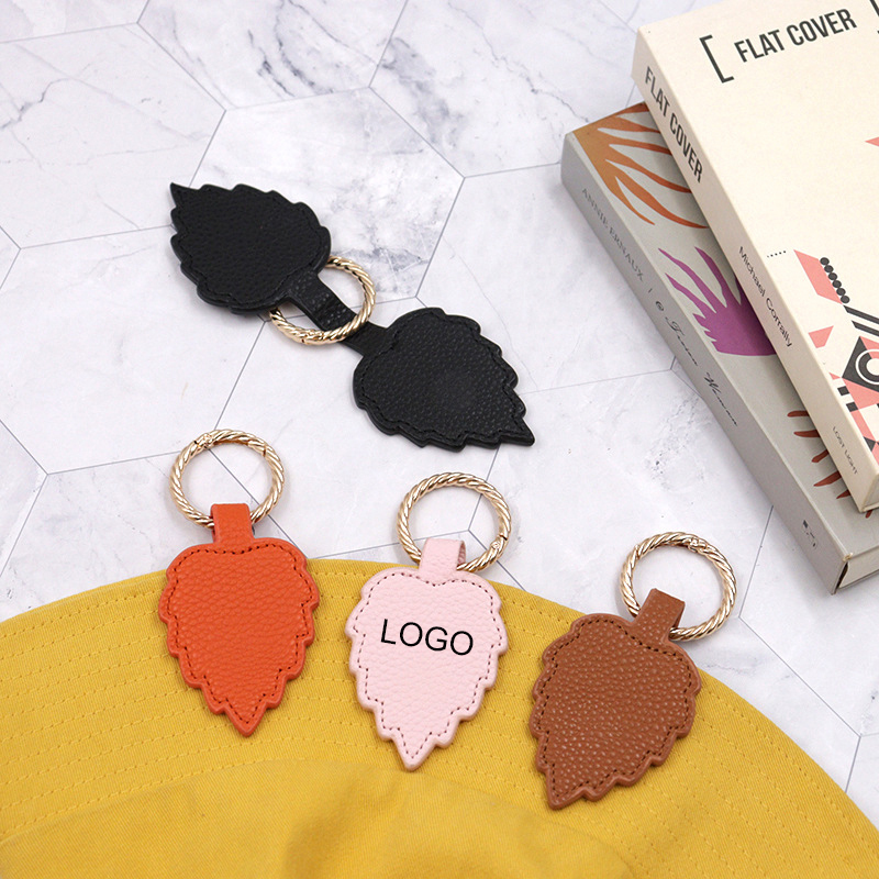 PU Leather Magnetic Leaf Hat Clip