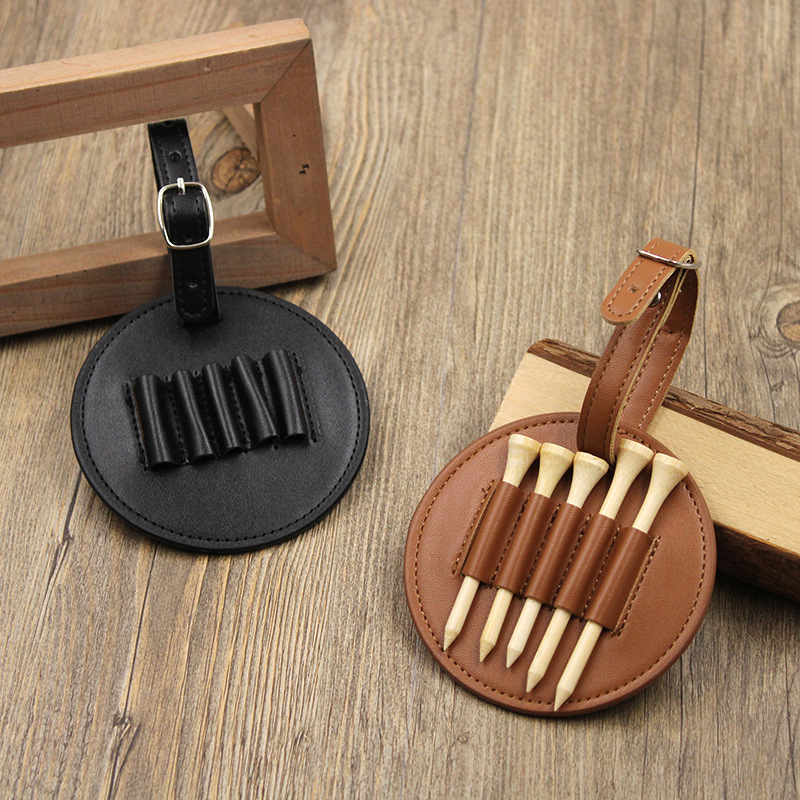 Leather Golf Tee Storage Pouch