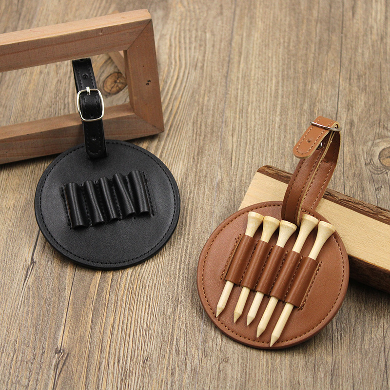 Leather Golf Tee Storage Pouch
