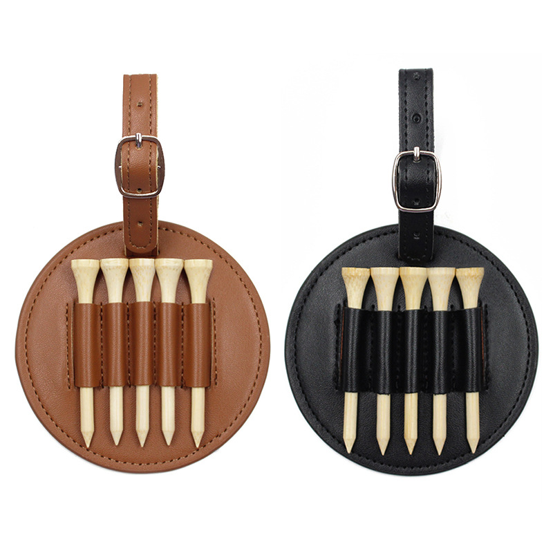 Leather Golf Tee Storage Pouch