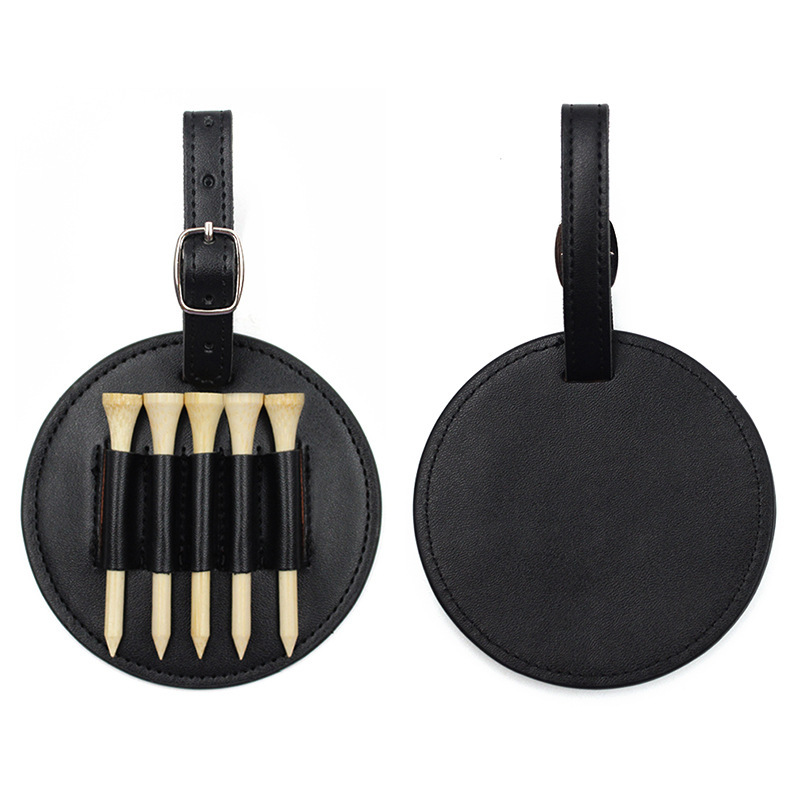 Leather Golf Tee Storage Pouch