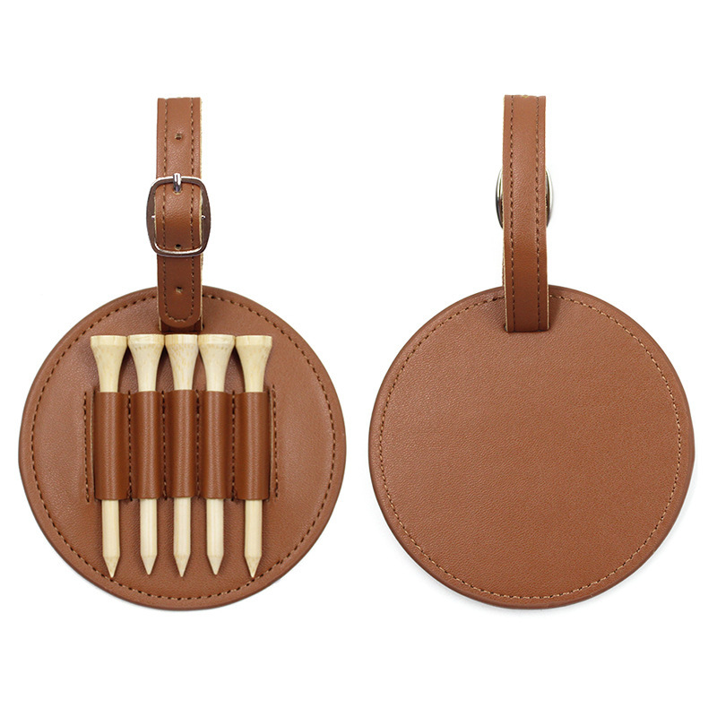 Leather Golf Tee Storage Pouch