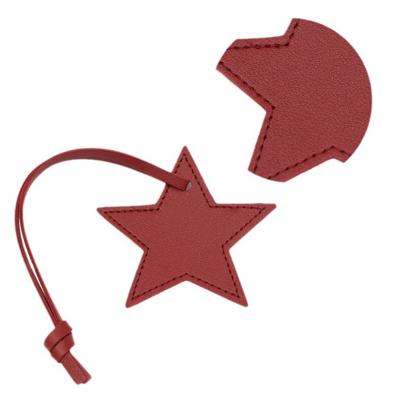 Star-Shaped PU Leather Luggage Tag
