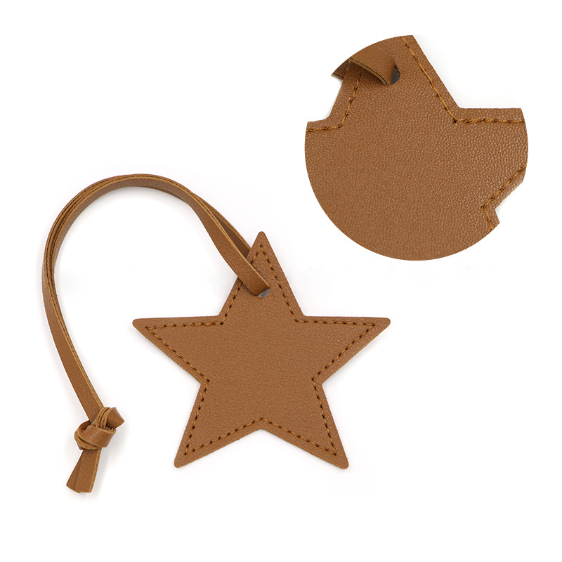 Star-Shaped PU Leather Luggage Tag