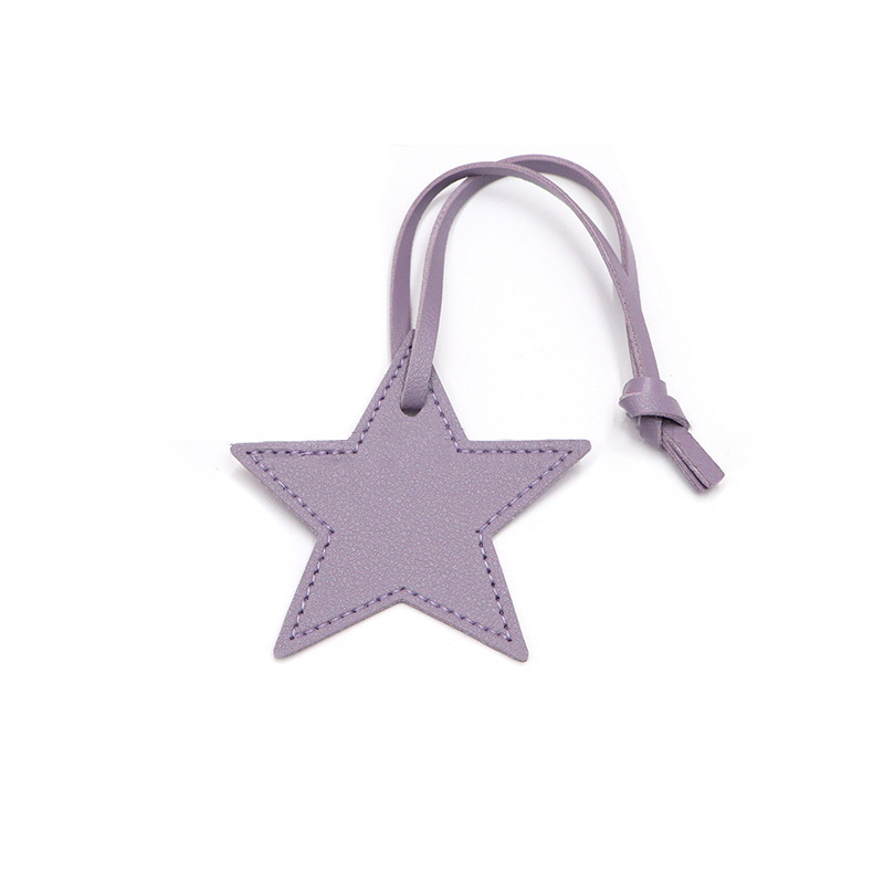 Star-Shaped PU Leather Luggage Tag