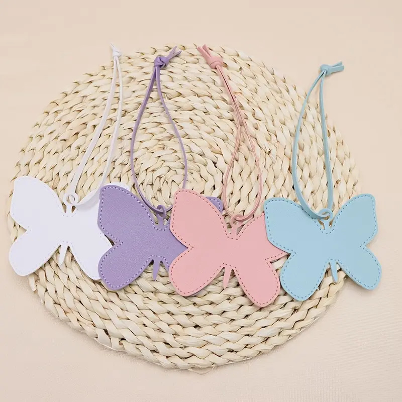 Butterfly-Shaped PU Leather Hanging Charm