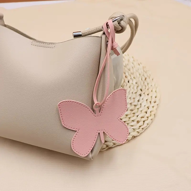 Butterfly-Shaped PU Leather Hanging Charm
