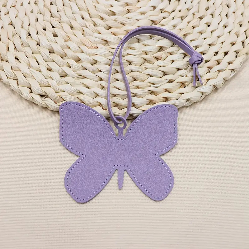 Butterfly-Shaped PU Leather Hanging Charm