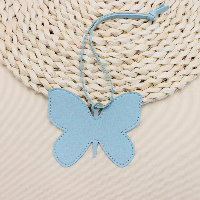 Butterfly-Shaped PU Leather Hanging Charm