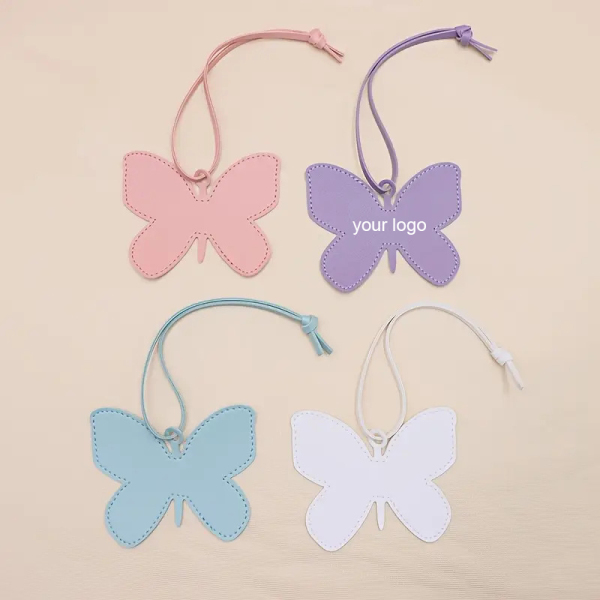 Butterfly-Shaped PU Leather Hanging Charm