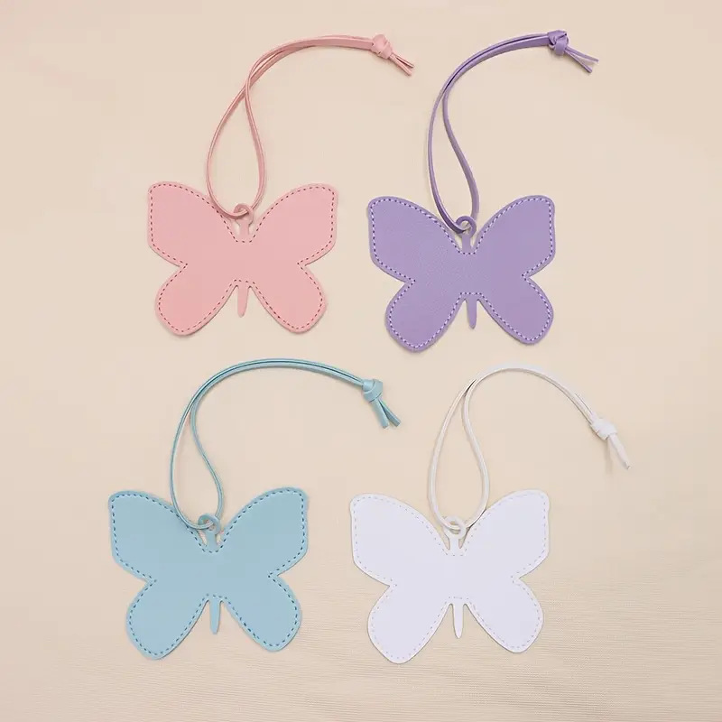 Butterfly-Shaped PU Leather Hanging Charm