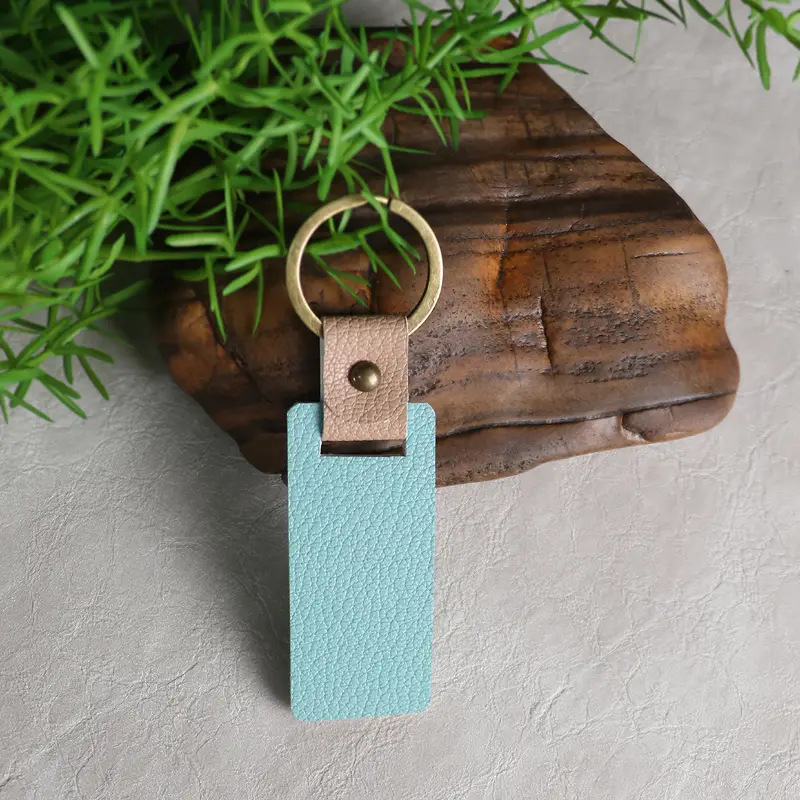 PU Leather Rectangular Keychain