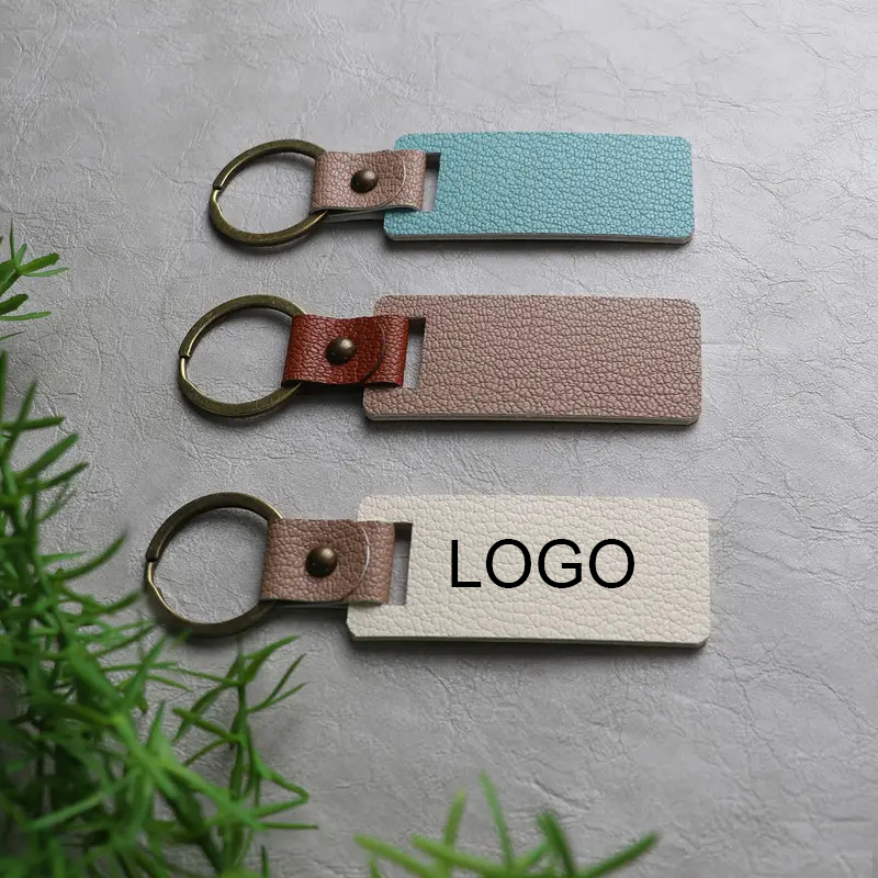 PU Leather Rectangular Keychain