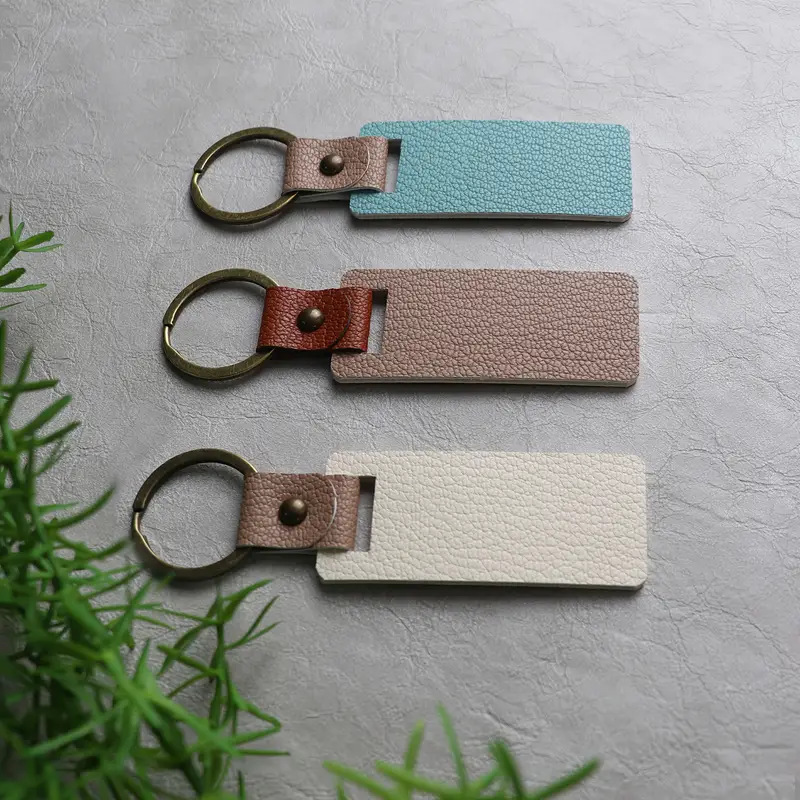 PU Leather Rectangular Keychain