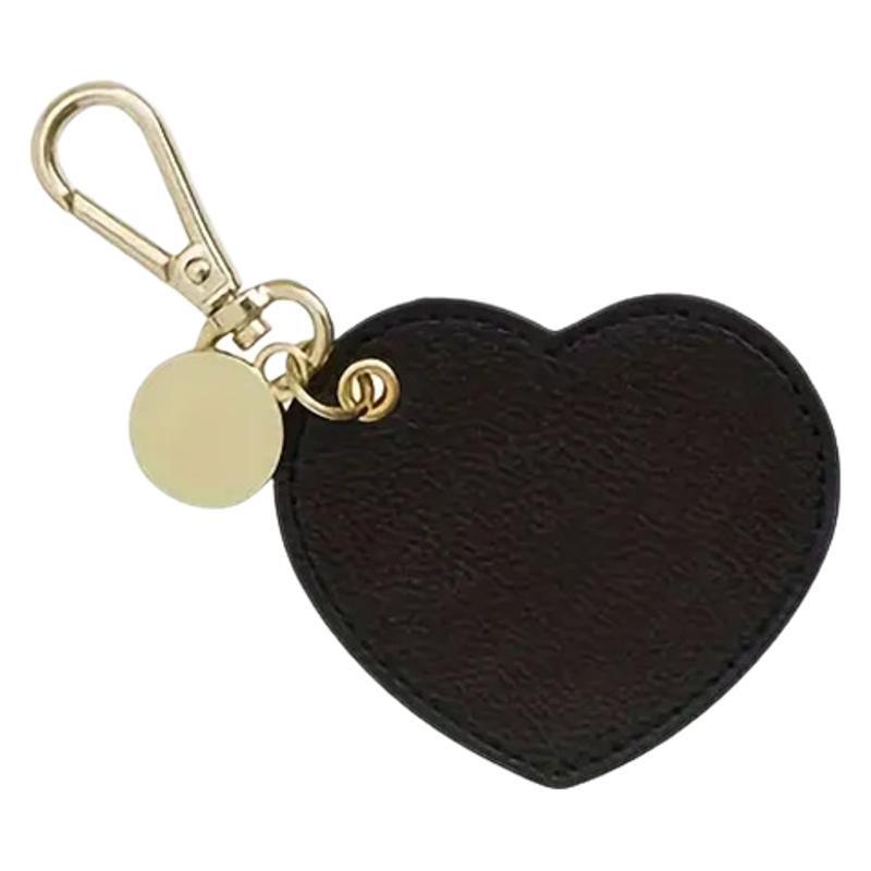 Heart-Shaped PU Leather Keychain