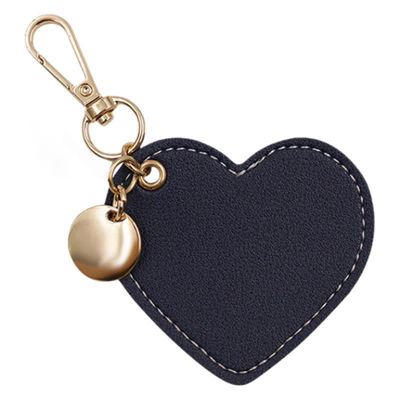 Heart-Shaped PU Leather Keychain