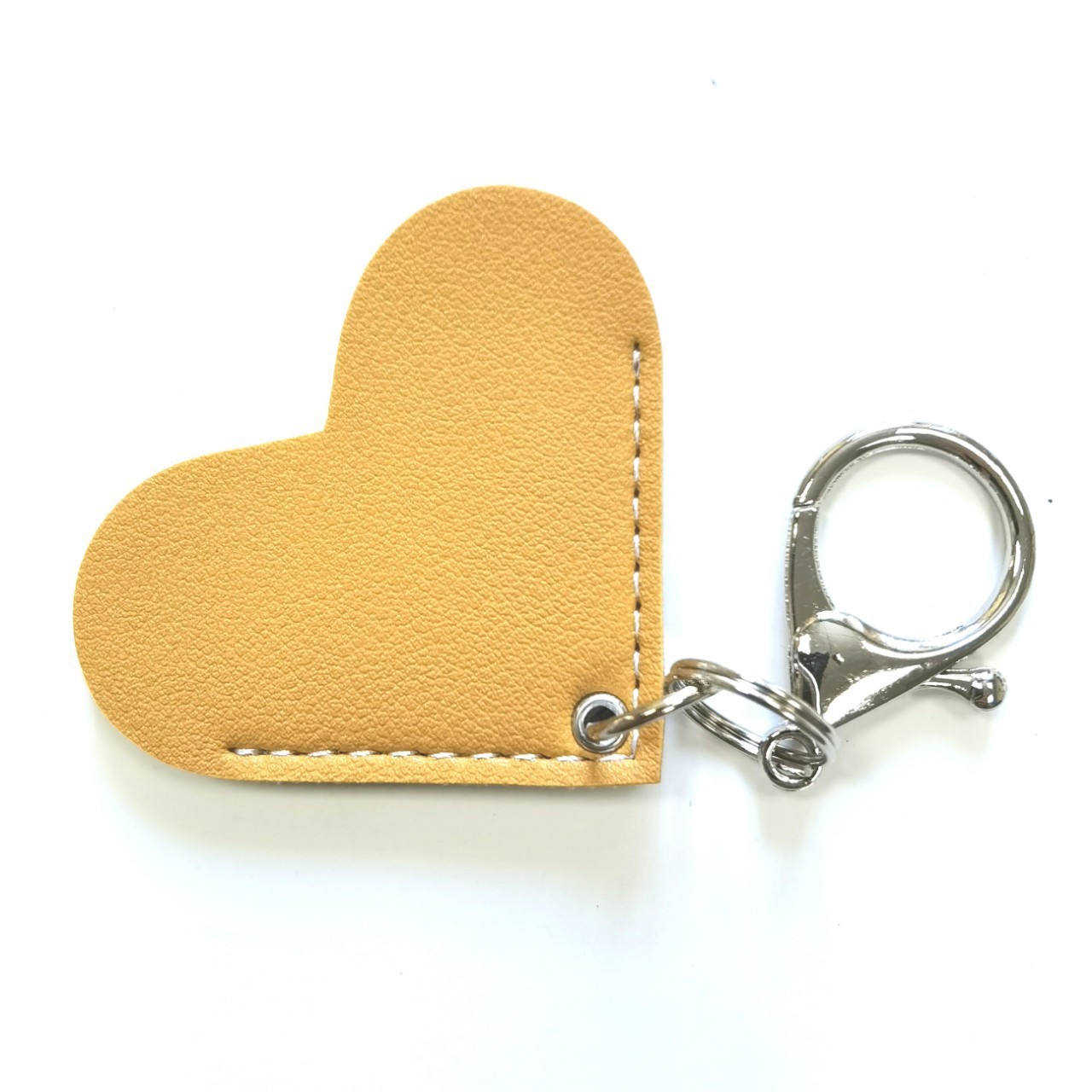 Heart-Shaped PU Leather Bookmark Keychain