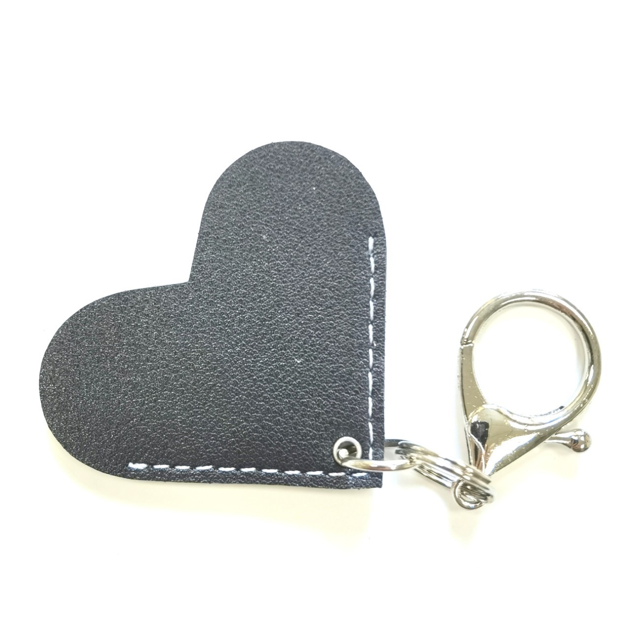 Heart-Shaped PU Leather Bookmark Keychain