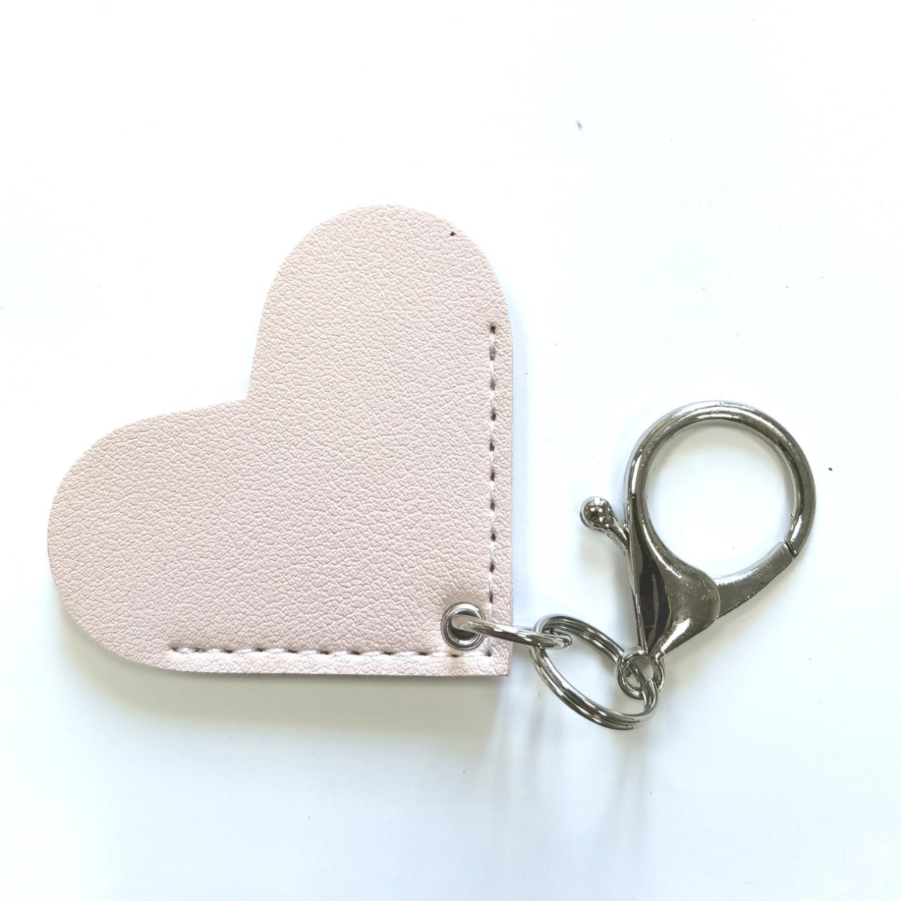 Heart-Shaped PU Leather Bookmark Keychain