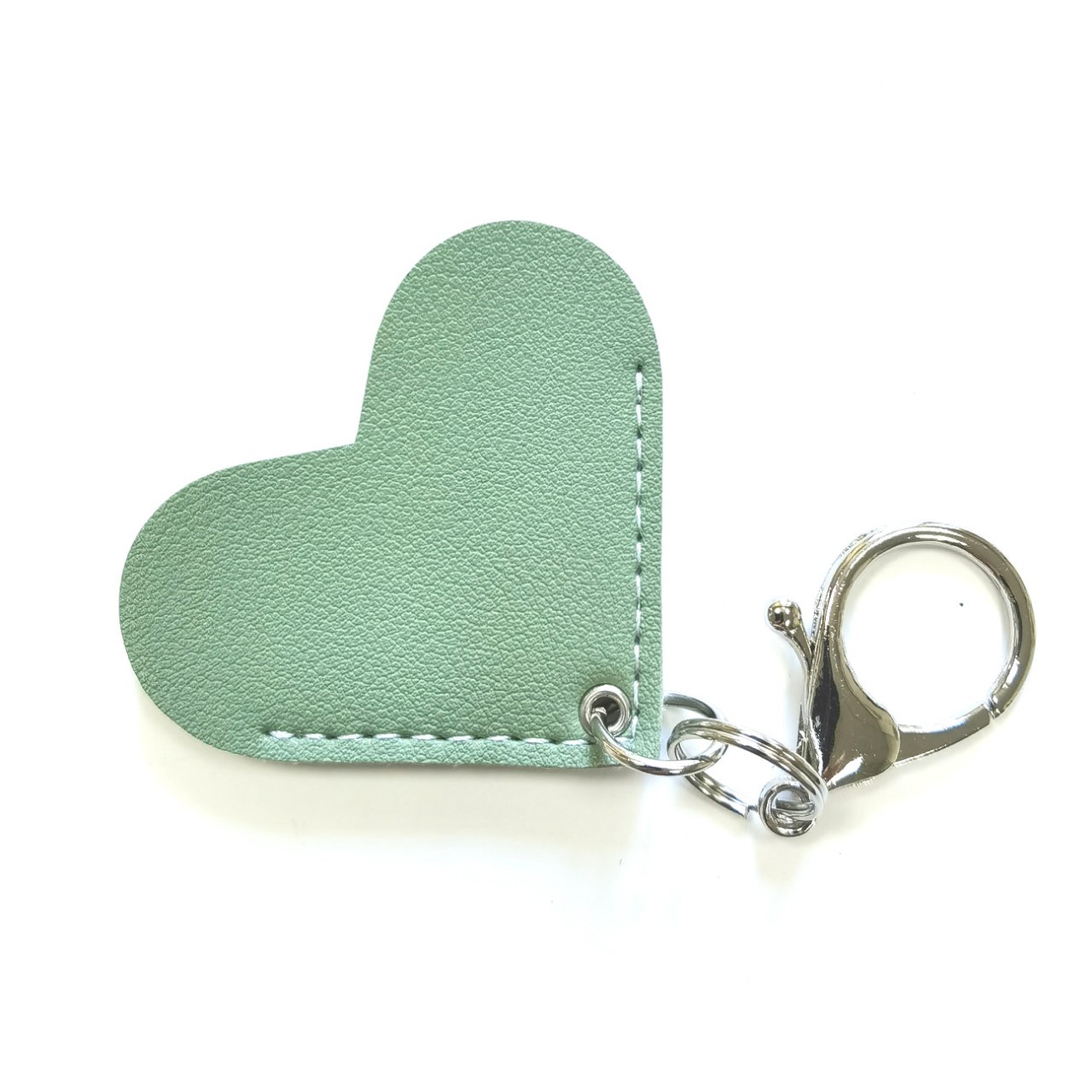 Heart-Shaped PU Leather Bookmark Keychain