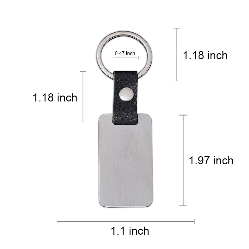 Rectangular Metal Keychain