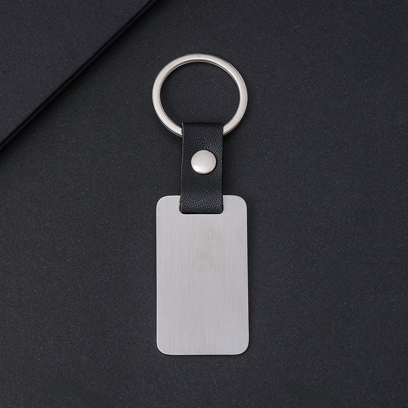 Rectangular Metal Keychain
