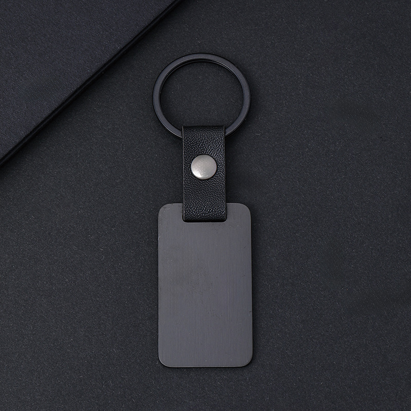 Rectangular Metal Keychain